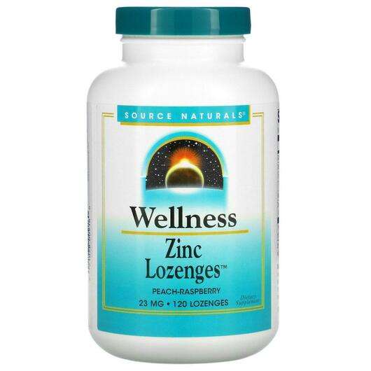 Wellness Zinc Lozenges Peach-Raspberry 23 mg 120 L, Wellness Льодяники з Цинком Персик-Малина 23 мг, 120 льодяників