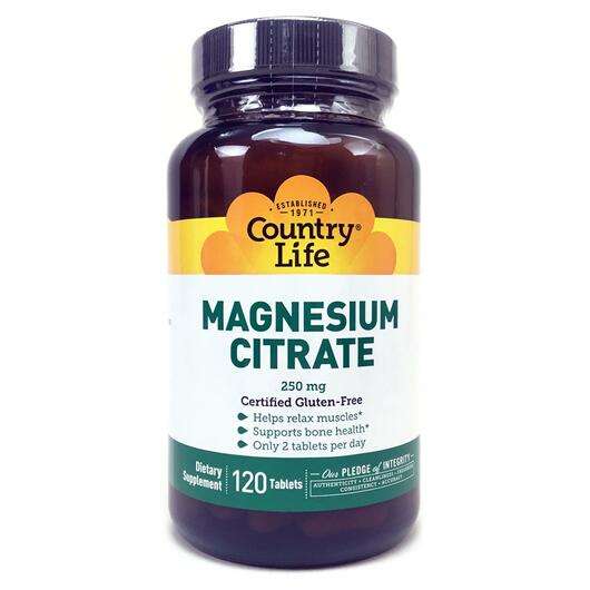 Magnesium Citrate 250 mg 120, Цитрат Магнію 250 мг, 120 таблеток