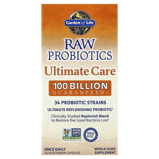 Основное фото товара Пробиотики, RAW Probiotics Ultimate Care, 30 капсул