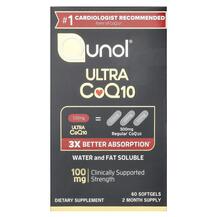 Ultra CoQ10 100 mg Коэнзим CoQ10 Qunol 60 капсул