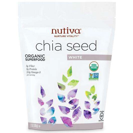 White Chia Seed, Белые семена Чиа, 340 г