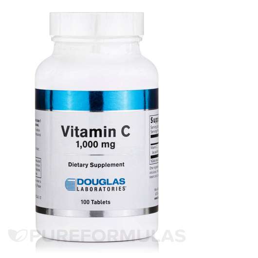 Основне фото товара Douglas Laboratories, Vitamin C 1000 mg, Вітамін C, 100 таблеток