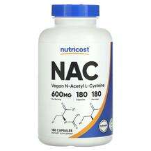 Nutricost, NAC Vegan N -Acetyl L -Cysteine 600 mg, NAC N-Ацети...