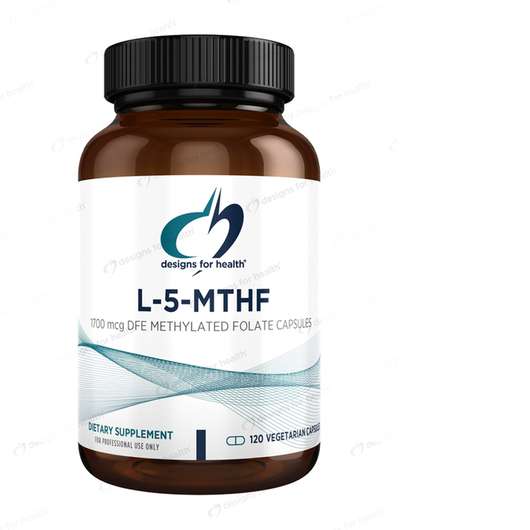 L-5-MTHF 1700 mcg DFE 1 mg, Левомефолієва кислота, 120 капсул