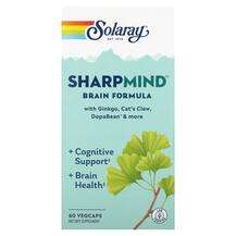 Solaray, Поддержка мозга, SharpMind Brain Formula, 60 капсул
