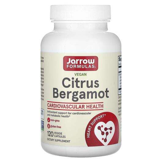 Основне фото товара Jarrow Formulas, Citrus Bergamot 500 mg, Бергамот 500 мг, 120 ...