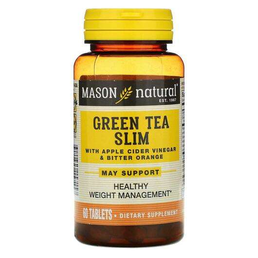 Основне фото товара Mason, Green Tea Slim 60, Екстракт Зеленого Чаю, 60 таблеток