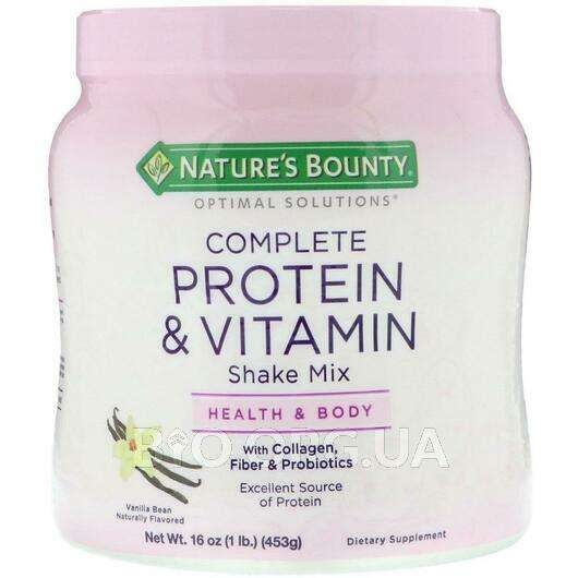 Nature's Bounty Optimal Solutions Complete Protein & Vitamin Shake Mix  Vanilla