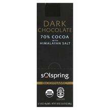 Соль, Solspring Biodynamic Dark Chocolate Bar 70% Cocoa With H...