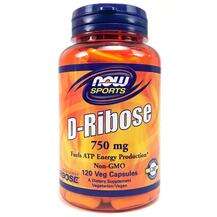 Sports D-Ribose 750 mg, D-Рибоза 750 мг, 120 капсул