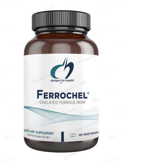 Основне фото товара Designs for Health, Ferrochel Iron Chelate, Залізо, 120 капсул