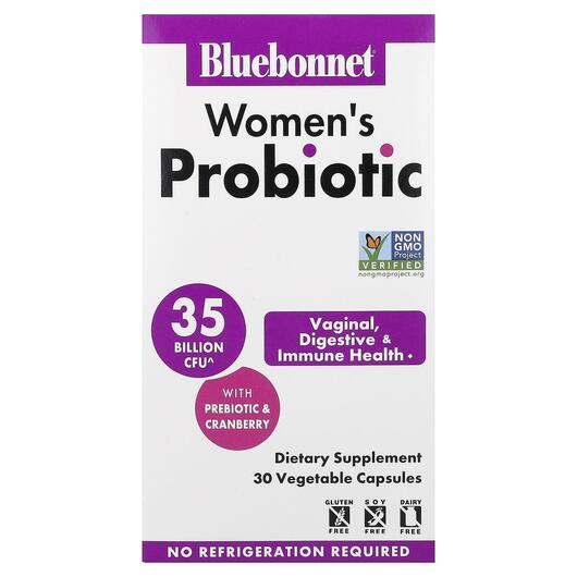Основне фото товара Bluebonnet Nutrition, Women's Probiotic, Пробіотики, 30 капс
