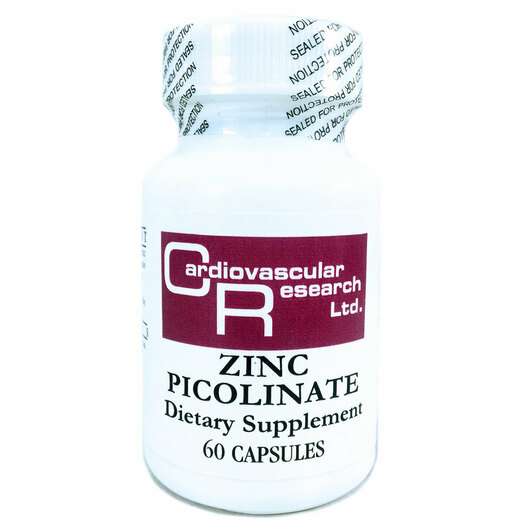 Основне фото товара CR, Zinc Picolinate 25 mg 60, Пиколинат цинку 25 мг, 60 капсул
