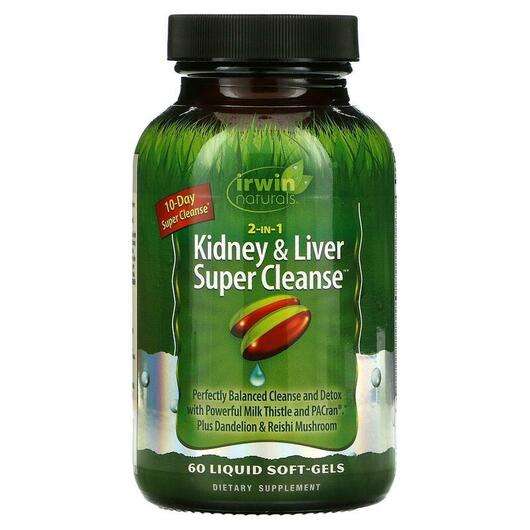 2 in 1 Kidney & Liver Super Cleanse, Підтримка здоров'я нирок, 60 Liquid Soft-Gels