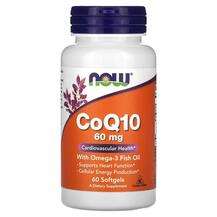 Now, Коэнзим Q10, CoQ10 60 mg, 60 капсул