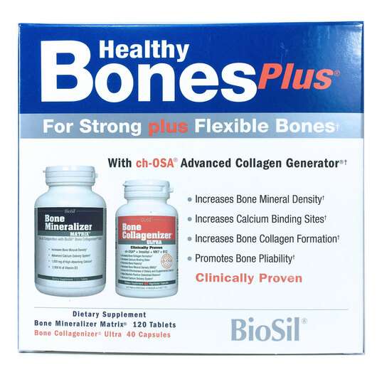 Основне фото товара BioSil, Healthy Bones Plus, Програма для Зміцнення кісток, 2 б...
