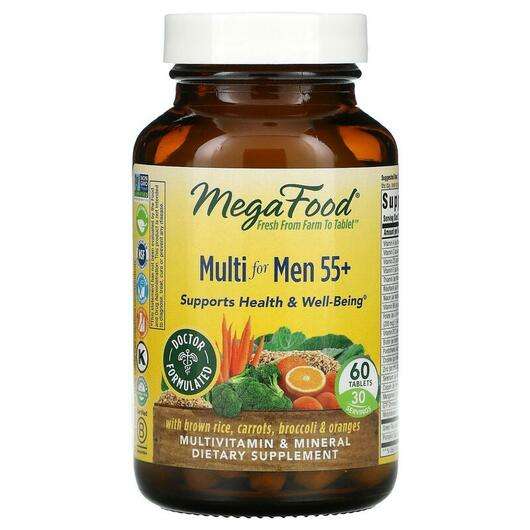 Основне фото товара Mega Food, Multi for Men 55+, Мультивітаміни для чоловіків 50+...