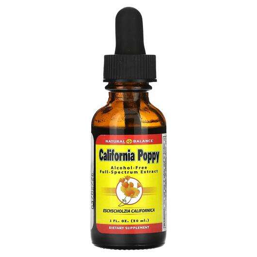 Основне фото товара Natural Balance, California Poppy Alcohol-Free, Каліфорнійськи...
