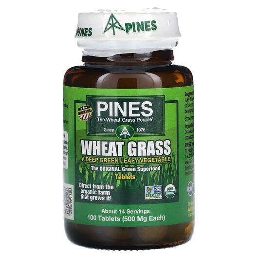 Основное фото товара Pines International, Пророщенная пшеница, Wheat Grass, 100 таб...