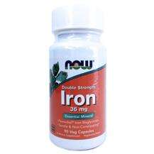 Now, Double Strength Iron 36 mg, Залізо 36 мг, 90 капсул