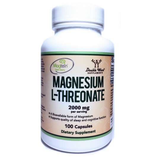 Magnesium L-Threonate 2000 mg, Магний L-Треонат, 100 капсул