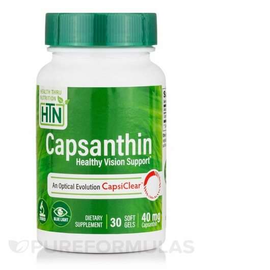 Основне фото товара Capsanthin 40 mg as CapsiClear Healthy Vision Support, Підтрим...