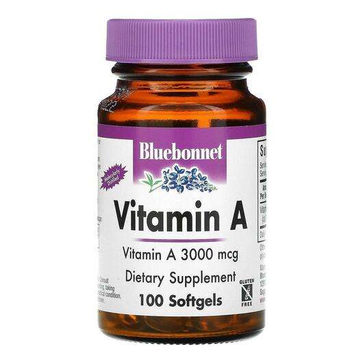 Основное фото товара Bluebonnet, Витамин А, Vitamin A 10000 IU, 100 капсул