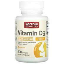 Jarrow Formulas, Витамин D3 1000 МЕ, Vitamin D3 1000 IU, 200 к...
