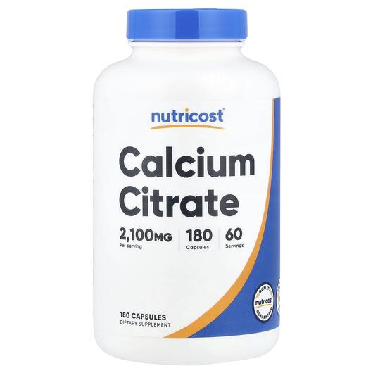 Основное фото товара Nutricost, Кальций, Calcium Citrate, 180 капсул