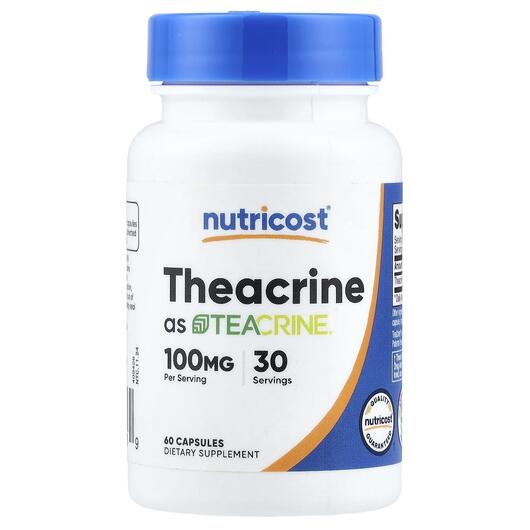 Основне фото товара Nutricost, Theacrine as Teacrine, Кофеїн, 60 капсул
