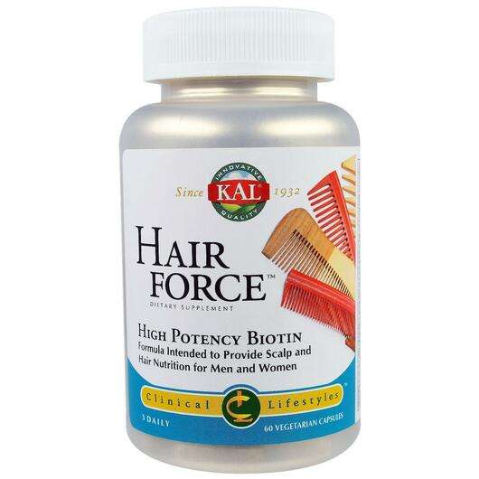 Основне фото товара KAL, Hair Force, Біотин, 60 капсул