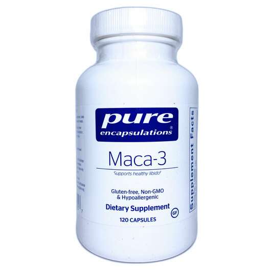Основне фото товара Pure Encapsulations, Maca-3, Мака, 120 капсул