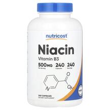Вітамін B3 Ніацин Niacin 500 mg Nutricost 240 капсул