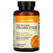 Naturewise, Time Release Probiotics Daily Care, Пробіотики, 60...