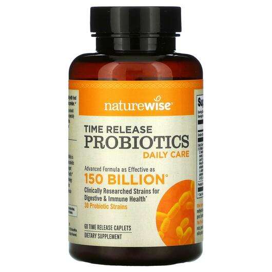 Основне фото товара Naturewise, Time Release Probiotics Daily Care, Пробіотики, 60...