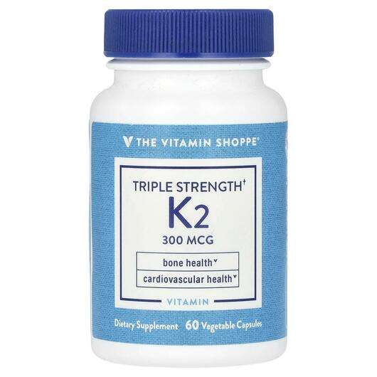 Основное фото товара The Vitamin Shoppe, Витамин K2, Vitamin K2 Triple Strength 300...