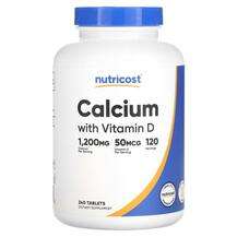 Nutricost, Кальций, Calcium with Vitamin D, 240 таблеток
