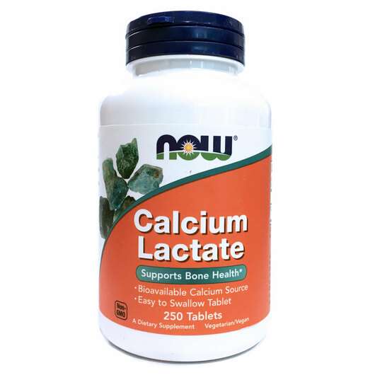 Основне фото товара Now, Calcium Lactate, Кальцій Лактат, 250 таблеток