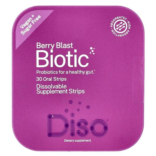 Основне фото товара Diso, Biotic Berry Blast, Підтримка травної системи, 30 таблеток