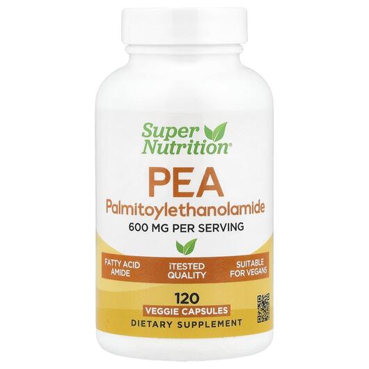 Основне фото товара Super Nutrition, PEA Palmitoylethanolamide, ПЕА, 120 капсул