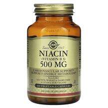 Solgar, Niacin Vitamin B 3 500 mg, Вітамін B, 100 капсул