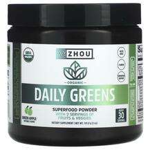 Zhou Nutrition, Супергринс, Organic Daily Greens Green Apple, ...