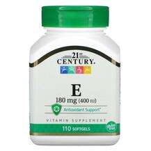 21st Century, Витамин Е 400 МЕ, E 400, 110 капсул