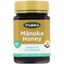 Flora, Манука МГО 100+, Manuka Honey MGO 100+, 500 г