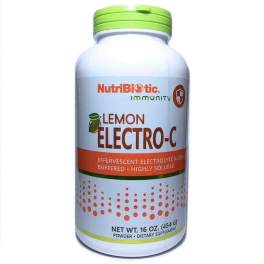 Основне фото товара NutriBiotic, Lemon Electro-C, Вітамін C Аскорбінова кислота, 4...