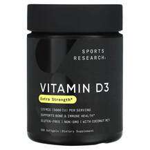 Sports Research, Витамин D3 5000 МЕ, Vitamin D3 with Coconut O...
