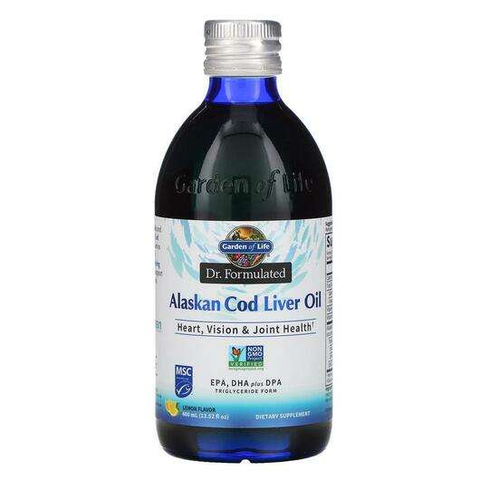 Основне фото товара Garden of Life, Alaskan Cod Liver Oil, Олія з печінки тріски, ...