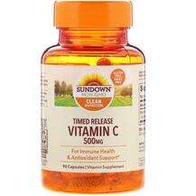 Sundown Naturals, Vitamin C Timed Release 500 mg, 90 Capsules