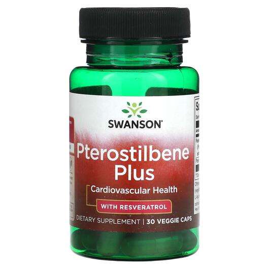 Основне фото товара Swanson, Pterostilbene Plus with Resveratrol, Птеростільбен, 3...