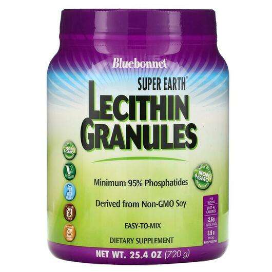 Основное фото товара Bluebonnet, Соевый Лецитин в гранулах, Lecithin Granules, 720 г